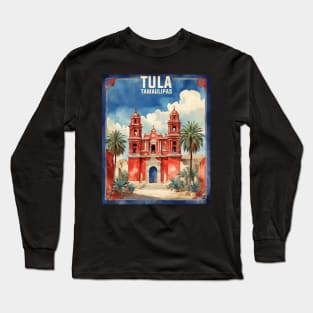 Tula Tamaulipas Mexico Vintage Tourism Travel Long Sleeve T-Shirt